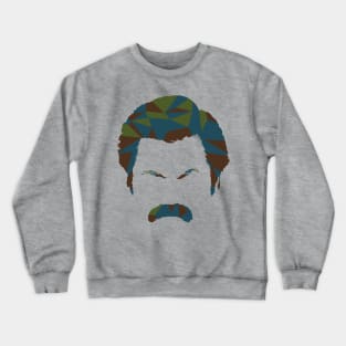 Ron Swanson Mustache Graphic Crewneck Sweatshirt